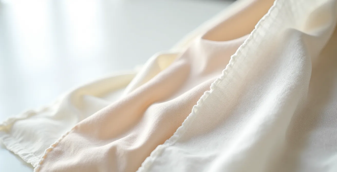 Gros plan sur différentes textures de tissus professionnels d'été : lin, coton et soie