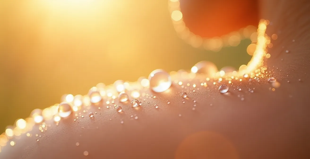 Représentation du microbiome cutané et de la barrière protectrice de la peau